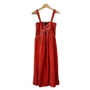 Hatch rust orange Red Midi Dress
